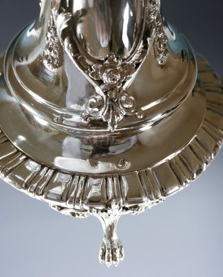 Jugendstil Kerzenhalter aus Silber mit sechs Flammen, 1890