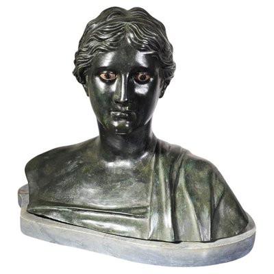 Bust of the Greek Poetess Sappho, 1860, Bronze for sale at