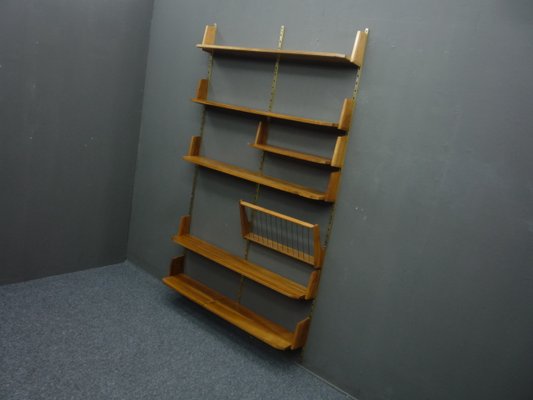 Mid-Century Walnut Wall Shelf, 1950s for sale at Pamono