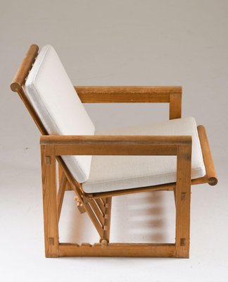 Scandinavian Lounge Chair in Pine Model Trybo attributed to Scandinavian Lounge Chair in Pine Model Trybo attributed to
