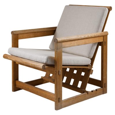 Scandinavian Lounge Chair in Pine Model Trybo attributed to Edvin Helseth 1960s for sale at Pamono