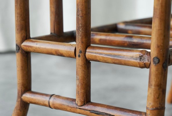 Antique Anglo Japanese Magazine Rack in Tortoiseshell Bamboo, Late
