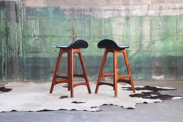 スツール Denmark Vintage Teak Stool Vintage Danish Teak Bar Stools Set of 4 - $1150 - Modern to