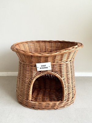 Cat Wicker Basket Wicker Cat Carrier Bed 50cm – Petplanet