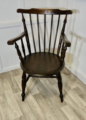 19th Century Windsor Country Penny Seat Carver Chair, 1890s for