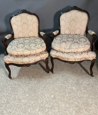 19th Century Louis XV French Armchairs, Set of