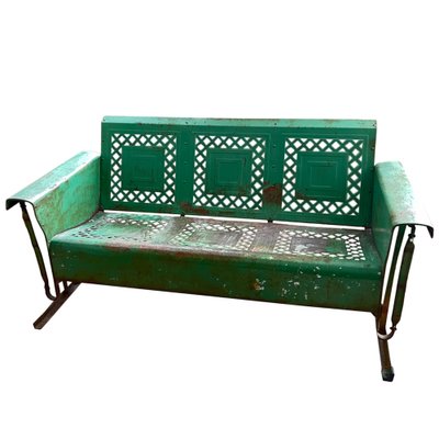 American Porch Glider with Original Green Paint by Bunting 1950s for sale at Pamono