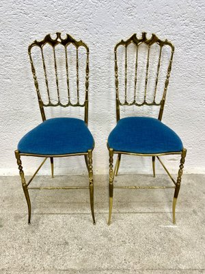 Chiavari Brass Dining Chair, 1970s