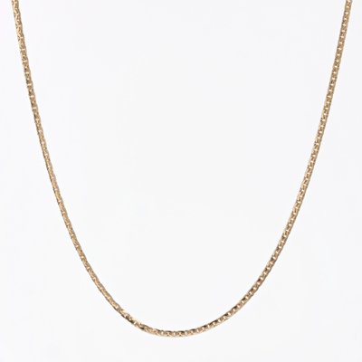 Modern 18 Karat Yellow Gold Flat Mesh Chain for sale at Pamono