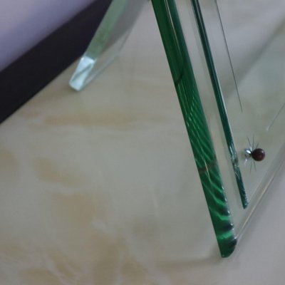 Fontana Arte Glass and Brass Picture Frame Fontana Arte Glass and Brass Picture Frame