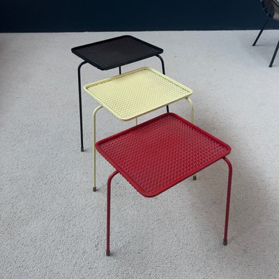 Soumba Nesting Tables by Mathieu Matégot, 1953, Set of 3 for