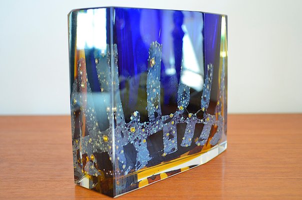 Vintage Vase by Pavel Hlava for Exbor Bohemia, 1960s for sale at