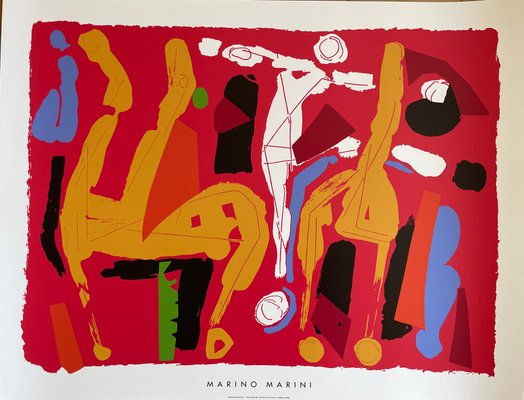 Marino Marini, Chevaux et Cavaliers V, 1972 / 1994, Silk-screen