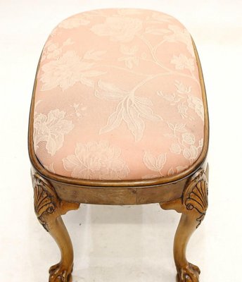 Queen Anne Stool with Walnut Seat & Ball and Claw Feet, 1890s for 