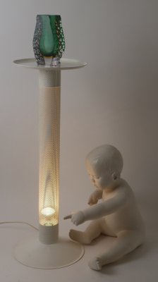 White Perforated Metal Floor Lamp from Ikea, 1980s for sale at Pamono