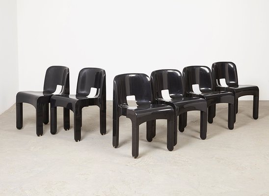 vintage universale 4867 chairs by joe colombo for kartell set of 6