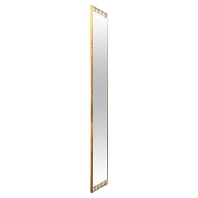 Vintage Swedish Mirror in Brass from Fröseke Ab Nybrofabriken