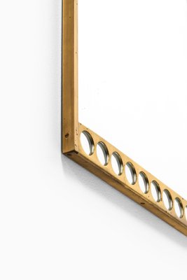 Vintage Swedish Mirror in Brass from Fröseke Ab Nybrofabriken