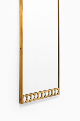 Vintage Swedish Mirror in Brass from Fröseke Ab Nybrofabriken