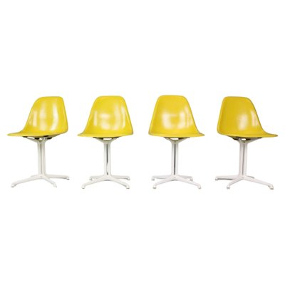 Light Yellow Fiberglass La Fonda Chairs by Charles Ray Eames for