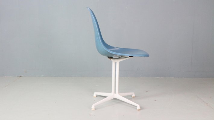 イームズ EAMES ラフォンダ 1960-70's Herman Miller blue-fiberglass-la-fonda-chair