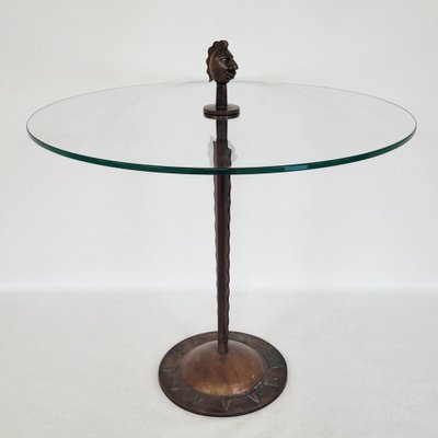 Italian Neoclassical Style Bronze & Glass Side Table Italian Neoclassical Style Bronze & Glass Side Table