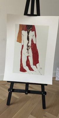Egon Schiele, Nude Back of Girl with Long Plait, Silk-Screen for ...