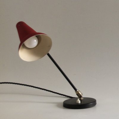 Mid-Century Adjustable Brass Table Lamp attributed to Jacques Biny
