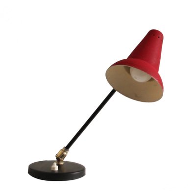 Mid-Century Adjustable Brass Table Lamp attributed to Jacques Biny