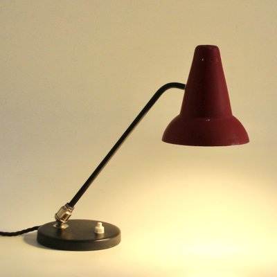 Mid-Century Adjustable Brass Table Lamp attributed to Jacques Biny