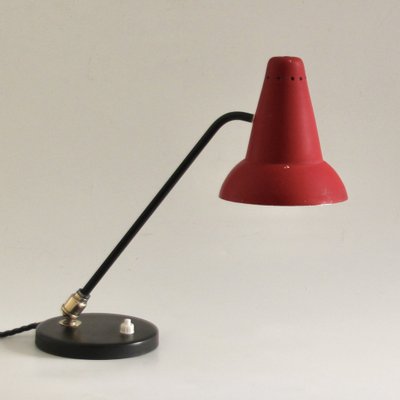 Mid-Century Adjustable Brass Table Lamp attributed to Jacques Biny