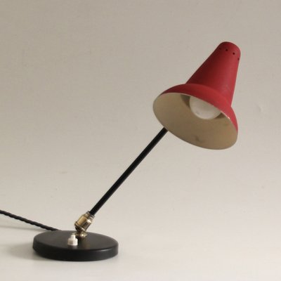 Mid-Century Adjustable Brass Table Lamp attributed to Jacques Biny