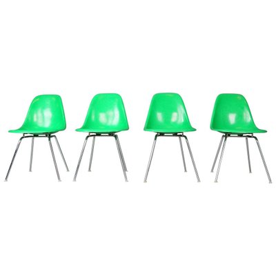 Kelly Green H-Base Chairs by Charles & Ray Eames for Herman Miller
