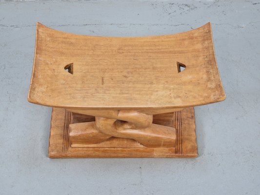 African Ashanti Wisdom Knot Stool, 1950s for sale at Pamono