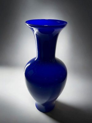 Large Cobalt Blue Murano Glass Vase by Nason Moretti, 1970s for