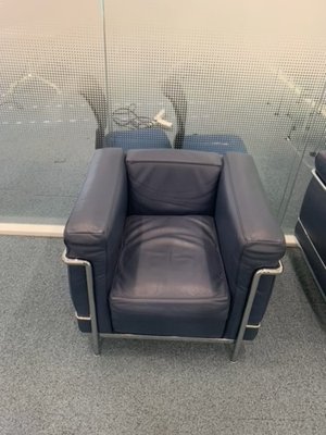 LC2 Chairs by Le Corbusier for Cassina, 1950s, Set of 2 for LC2 Chairs by Le Corbusier for Cassina, 1950s, Set of 2 for