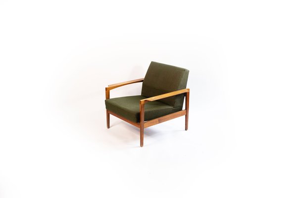 Mid-Century Lounge Chair in Textile and Wood for sale at Pamono