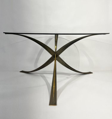 Michel Mangematin Glass Top Dining Table Michel Mangematin Glass Top Dining Table