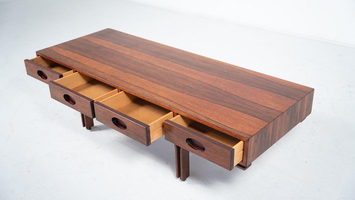 Mid-Century Italian Wooden Coffee Table by Gianfranco Frattini for