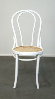 Antique White Painted Chair Model No. 18 attributed to Michael Thonet for Thonet