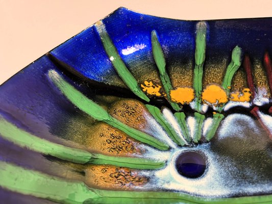 Enamel Fruit Bowl from Studio Laurana Rame Darte, Italy, 1960s for