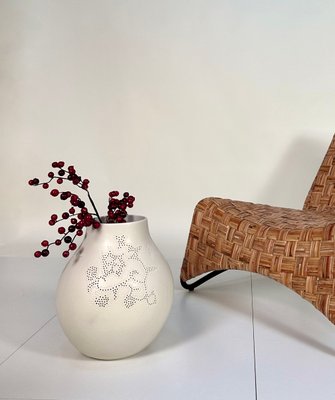 Large Perforated Limited Edition Ceramic Vase by Hella Jongerius