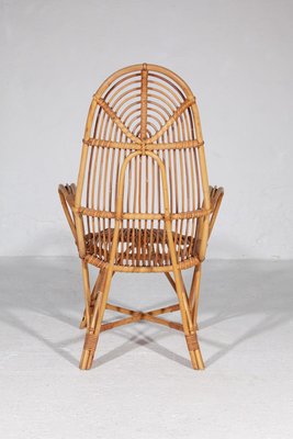 Usato Poltrona Sedia Poltrona Bambu Vintage High Back Rattan