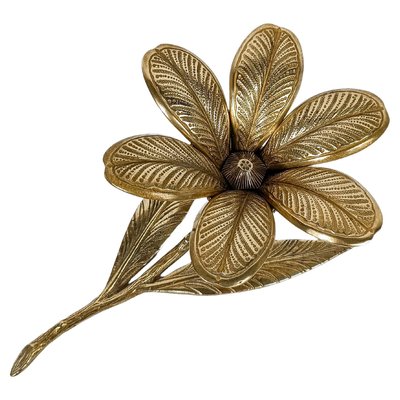 Mid-Century Brass Cocktail Ashtray in Flower Shape with Mid-Century Brass Cocktail Ashtray in Flower Shape with