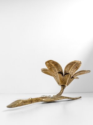Mid-Century Brass Cocktail Ashtray in Flower Shape with Mid-Century Brass Cocktail Ashtray in Flower Shape with