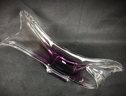Murano Style Violet Pink Glass Trinket Dish, 1960s