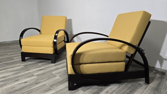 Pair of Open Armchairs by Jindich Halabala Pair of Open Armchairs by Jindich Halabala