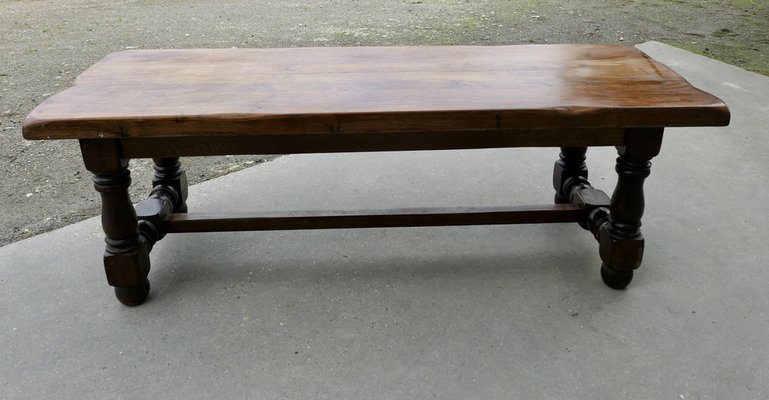 French 12 Seater Oak Farmhouse Table, 1930s for sale at Pamono