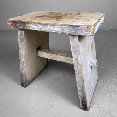 Vintage Showa Wooden Step Stool, Fumidai, Japan, 1960s for