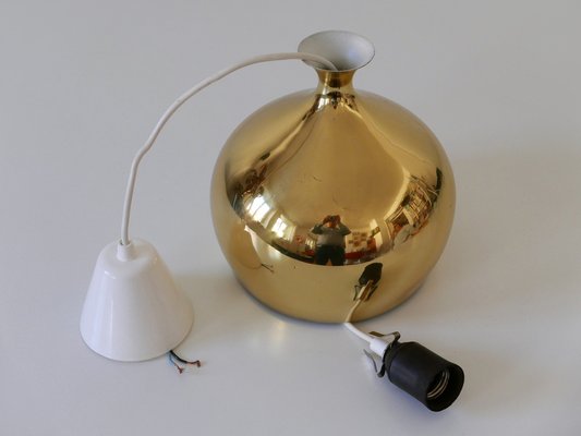 Brass Pendant Lamp Löken by Helge Zimdal for Falkenbergs, Sweden